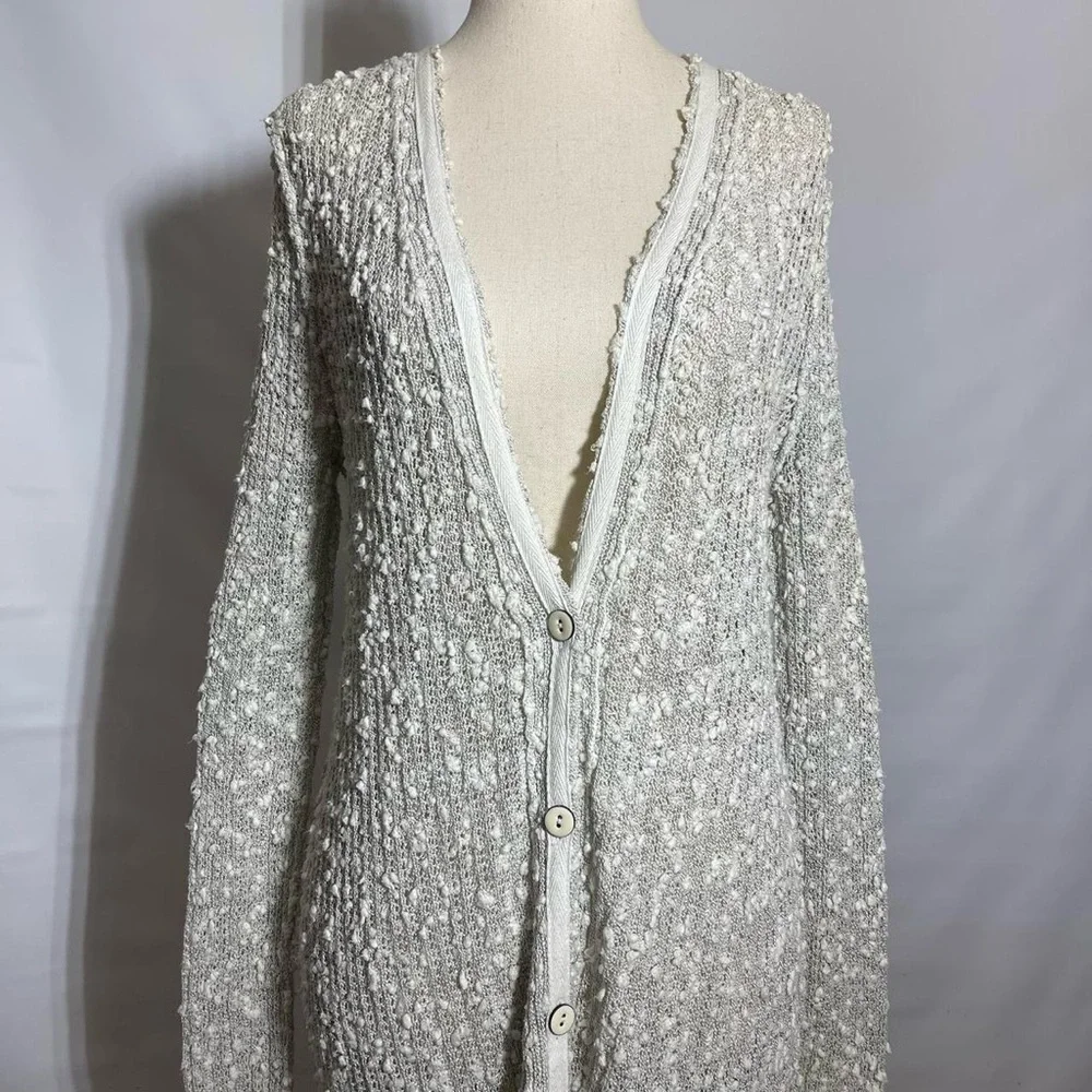 Free People • Boucle Knit Duster Long Cardigan Cream S ASO Zoe Benson